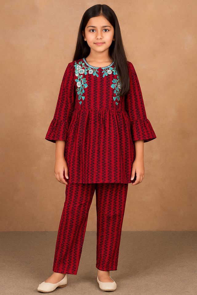 Maroon Top with Trouser