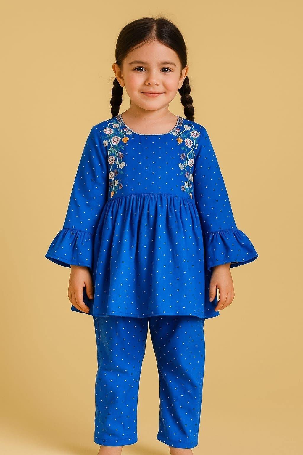 Embroidered Kameez With Trouser